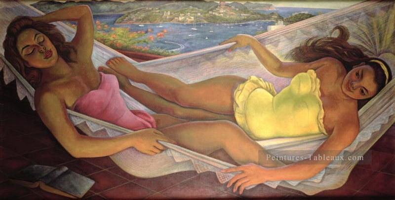 le hamac 1956 Diego Rivera Peintures à l'huile